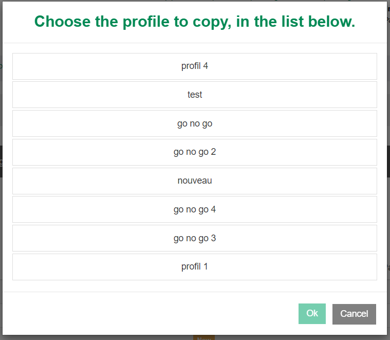 image of the popup that appears and allows you to choose the profile to copy