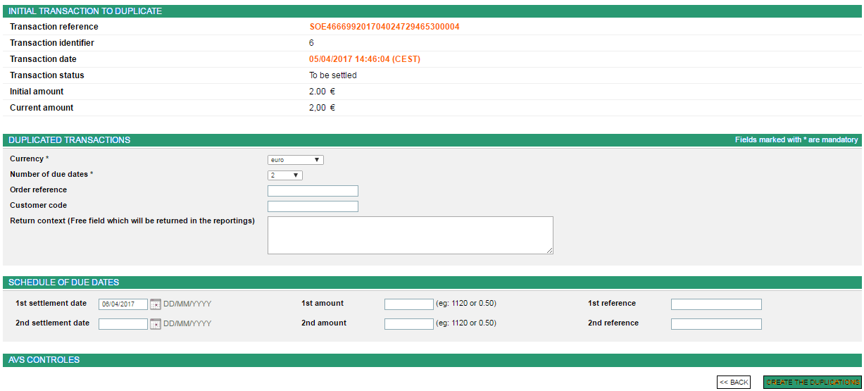 duplication page