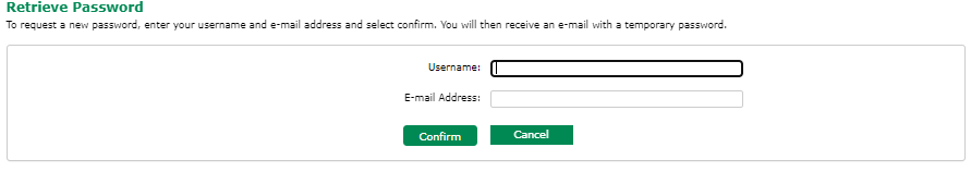 form including username and email address